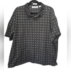 Imprints XL 60s Two Ply Mercerized Cotton Polo Geometric Golf Print Dad‎ Core